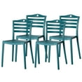 thumbnail image 4 of Stackable Modern Plastic Indoor and Outdoor Dining Chair with Ladderback Design for All Weather Use, 4 of 10