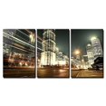 thumbnail image 2 of wall26-3 Piece Canvas Wall Art - Shanghai Lujiazui Finance and Trade Zone of The Modern City Night Background - Modern Home Art Stretched and Framed Ready to Hang - 24"x36"x3 Panels, 2 of 4
