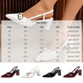 thumbnail image 3 of Miluxas Leather Adjustable Buckle Slingback Heels for Ladies, Pointed Toe Square Block Heel Back Strap Mules, Chic Footwear Wine 7(39), 3 of 9