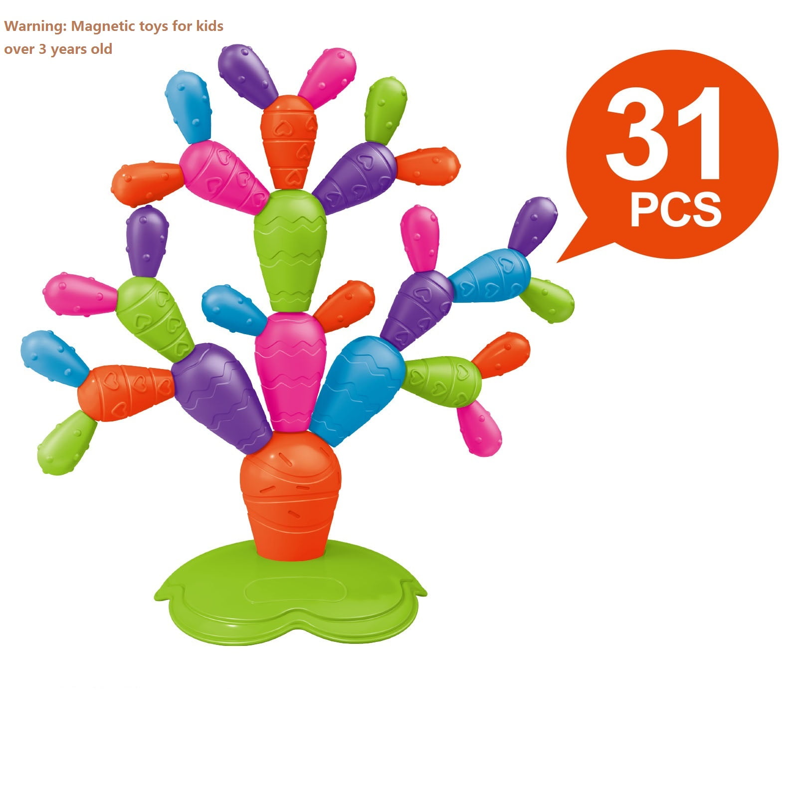 31 Pieces Building Sticks Blocks Toy, Stem Educational