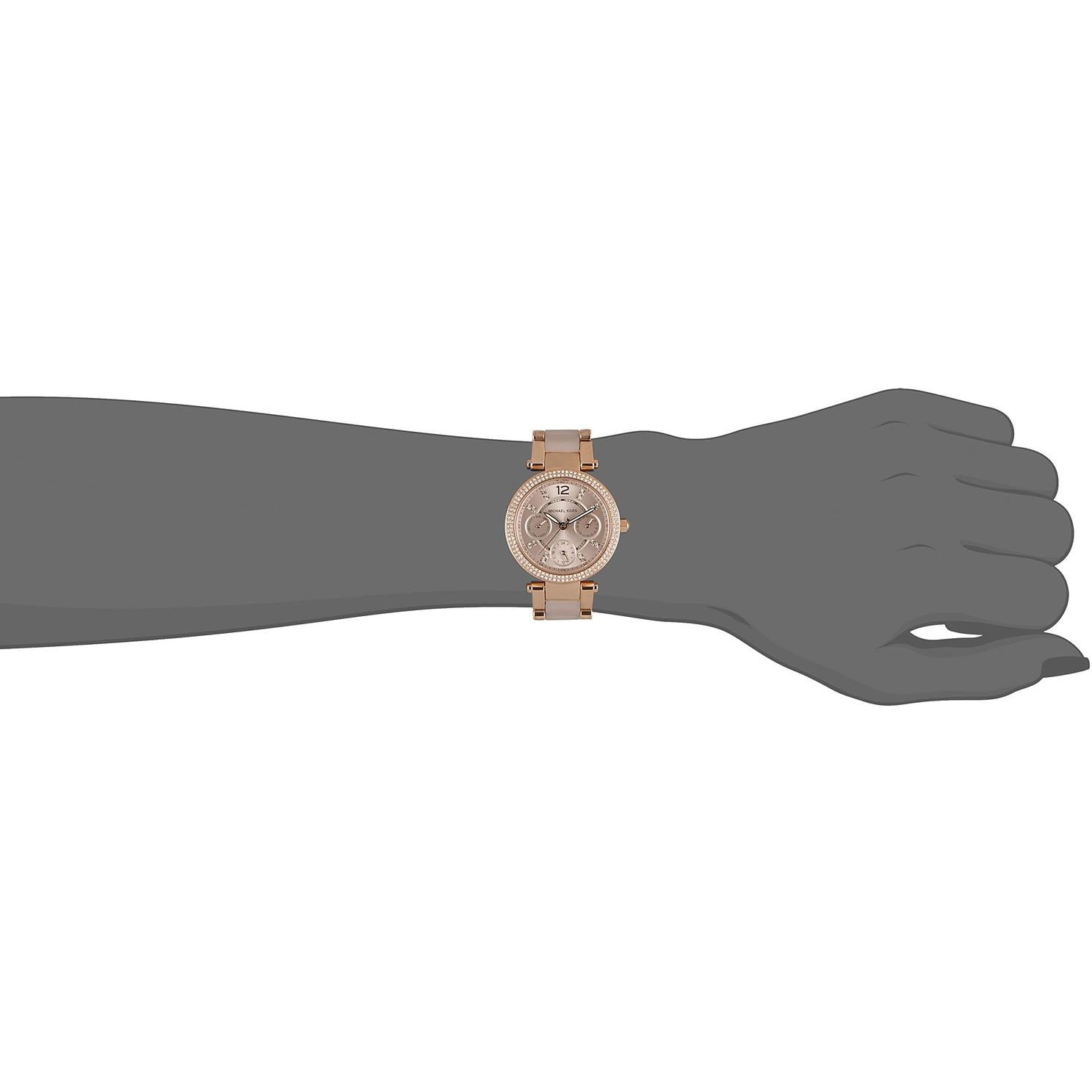 Michael Kors Women's 39mm Rose Gold-Tone Steel Bracelet & Case Quartz Chronograph Watch MK6110