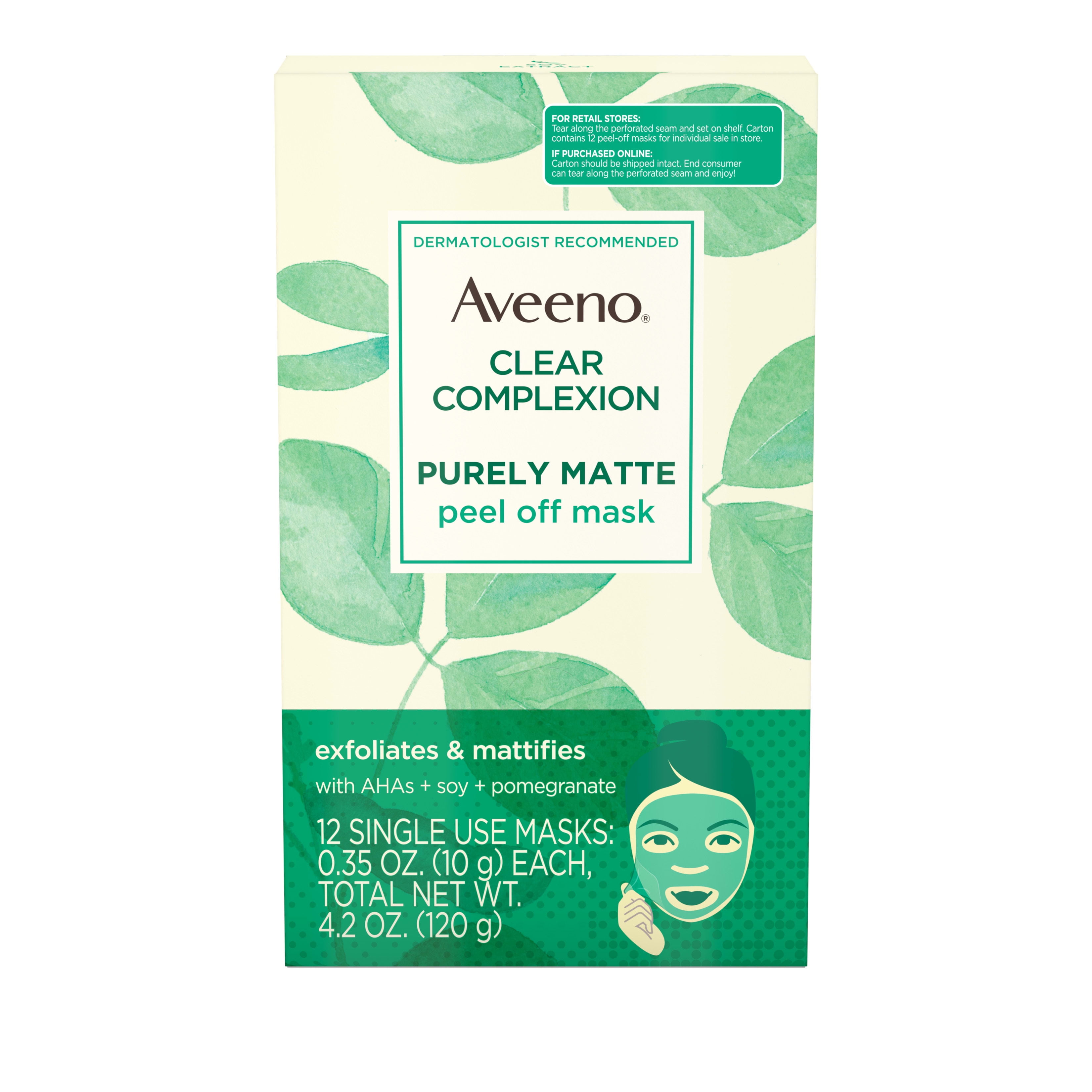 Aveeno Clear Complexion Pure Matte Peel Off Face Mask, 120.35 oz