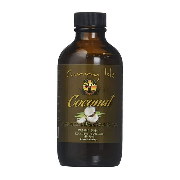 Sunny Isle Coconut Jamaican Black Castor Oil, 4 Oz..