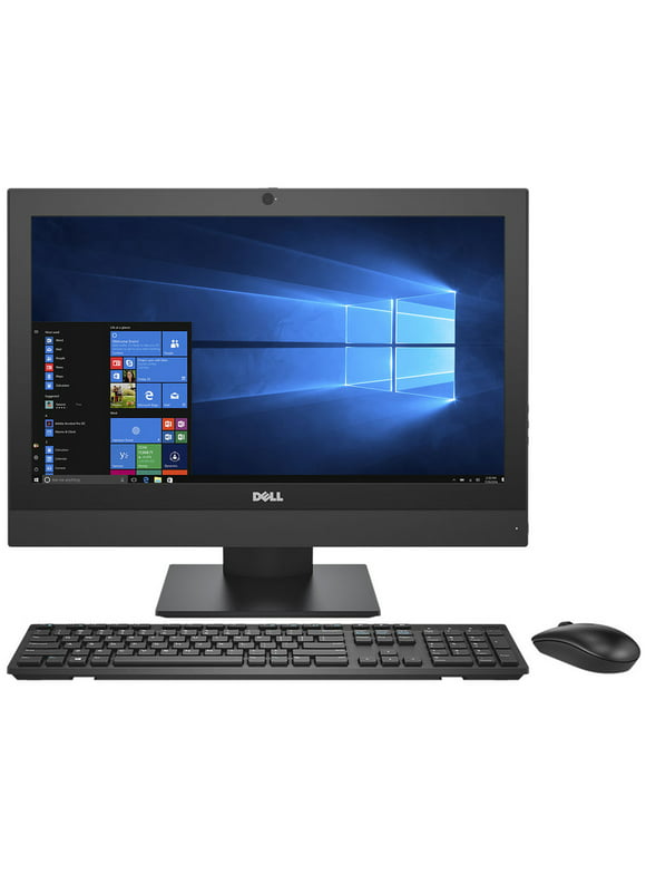 Dell Opt 5250 All In One Computer 21.5" HD Display, Intel Core i5-7500 7th Gen Processor, 16GB Memory, 256GB SSD, Windows 10 Home, HDMI, Displayport, Black, 1 Year Warranty (Used, Like New)