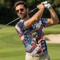 thumbnail image 3 of Garronmavis 250th Anniversary Eagle Matching Couple Sport Shirts Quarter Zip Matching Golf Shirts for Couple Mens Shirts Casual Soft and Comfortable Moisture Wicking Suitable for Outdoor Sports, 3 of 5