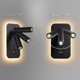 thumbnail image 3 of Led Wall Sconce, Bedside Reading Light With Switch, Usb Charging Port, Bedroom Mood Lighting Adjustable Spotlight (3w 3000k + 9w 6000k) Black, 3 of 5