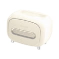 thumbnail image 3 of Caja de papel tisú con organizador de papelería, almacenamiento multiusos, caja de Control remoto, soporte de cubierta para caja de pañuelos para baño Beige Macarena Porta pañuelos, 3 of 8