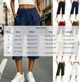 thumbnail image 3 of LumiAtelier Womens Winter Casual Capri Joggers Stretch Fleece Fabric Drawstring Elastic Waist Button Cuff Loose Cropped Pants With Side Pockets, 3 of 7
