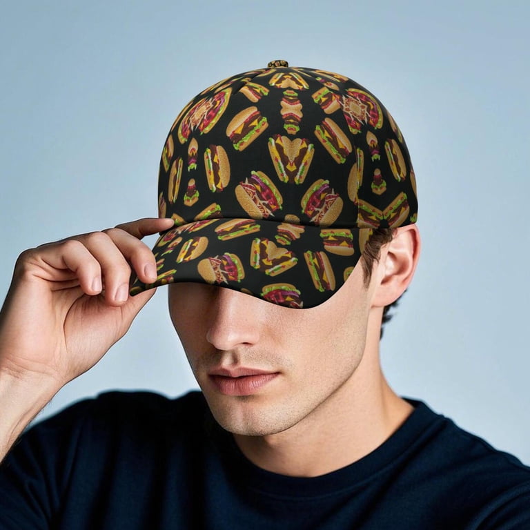Fast Food Junk Food Hamburger Burger Sandwich Baseball Cap