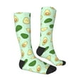 thumbnail image 3 of Fotbe Avocado print Women's Men's Novelty Crew Socks Cotton Socks Knee High Socks for Walking,Running,Nurses,Pregnancy, 3 of 9
