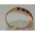 thumbnail image 4 of LBG 10k Rose Gold Natural Sapphire Womens Eternity Ring - 6.75 - Sizes 4 to 12 Available, 4 of 6