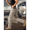 thumbnail image 4 of Pantalones Cargo tácticos FREE SOLDIER en color Caqui, resistentes al agua, 4 of 8