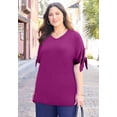 thumbnail image 2 of Catherines Women's Plus Size Dream Drape Tie-Sleeve Dolman Top, 2 of 2