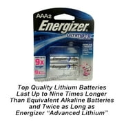 Energizer L92 Photo AAA Ultimate Lithium Battery 2 Pack