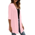 thumbnail image 7 of Fabrcox Shrug for Women Chiffon Open Front Long Women's Cardigans Short Sleeve Comfy Casual Sun Protection Lightweight Sheer Shawl L, 7 of 7