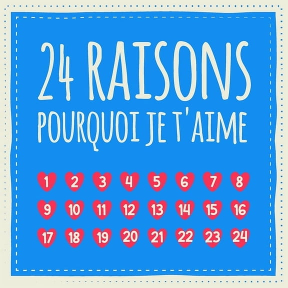 24 raisons pourquoi je t'aime: Livre d'amour remplir et donner, cadeau pour mari, femme, ami, amie, petite amie, famille (Paperback)
