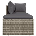 thumbnail image 3 of vidaXL 3 Piece Garden Lounge Set with Cushions Grey Poly Rattan, 3 of 5