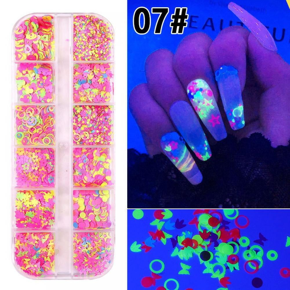HSMQHJWE Wax Pens Nail Arts Sequins Pink Nail Glitter Stickers Holographic  Flake Decal Nail Arts Decorations For Eyes Face Body DIY Jewelry Pendant  Craft Making Large Rhinestones 