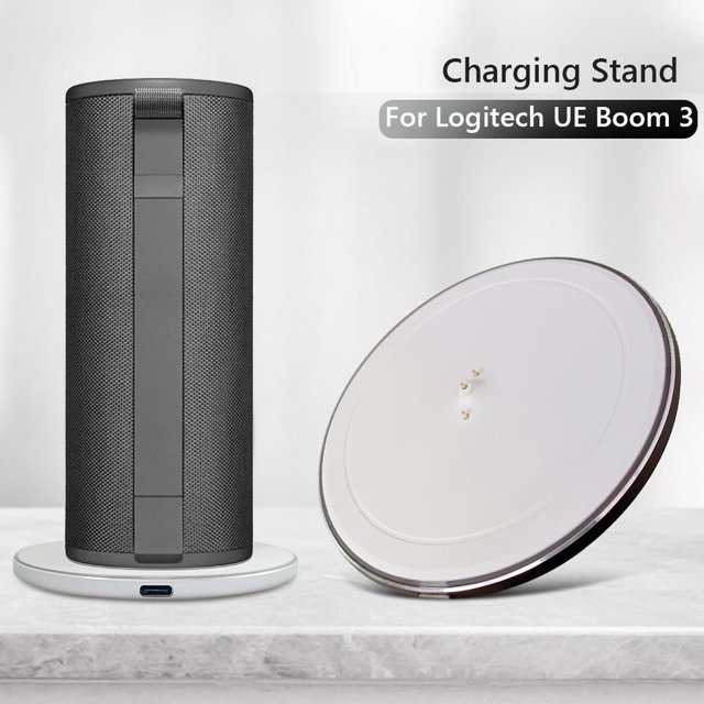 Soporte de cargador de altavoz inalámbrico para Logitech Ultimate Ears Boom 3 (blanco)