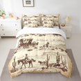 thumbnail image 2 of Erosebridal Cowgirl Cowboy Bed in a Bag Twin size, Vintage Western Bed Set, Rustic Horse Bedding Twin Size, Ultra Soft Bedroom Decorative, 7pcs, 2 of 4