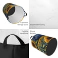 thumbnail image 2 of Balery Starry Sky Sunflower Cesta de ropa redonda con asas, impermeable, independiente, para ropa, juguetes, dormitorio y familia-Small, 2 of 6