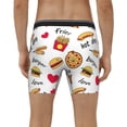 thumbnail image 4 of Rateoe Fast Food Print Men’s Underwear Boxer Briefs Soft Comfortable Underwear Boxer Briefs, Long Leg Briefs,Anti-chafing Boxer Briefs, 4 of 7
