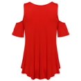 thumbnail image 2 of Women's Cold Shoulder Solid Top, 2 of 3