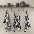thumbnail image 5 of GZHJMY Cartoon Octopus Kraken Black White Kitchen Towels Dish Bar Tea Towel Dishcloths 1 Pack Super Absorbent Soft 18 x 28 inches, 5 of 7