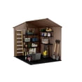 thumbnail image 3 of Keter Darwin 6x8 Resin Outdoor Storage Shed Kit-Perfect to Store Patio Furniture, Garden Tools Bike Accessories, Beach Chairs and Lawn Mower, Brown, 3 of 6
