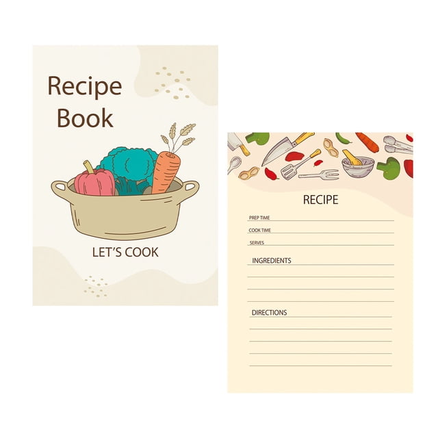 Wdhugt Kitchen Cooking Recipe Cards Food Ingredients Note Cards For Meal Planning Culinary Inspiration Writing B