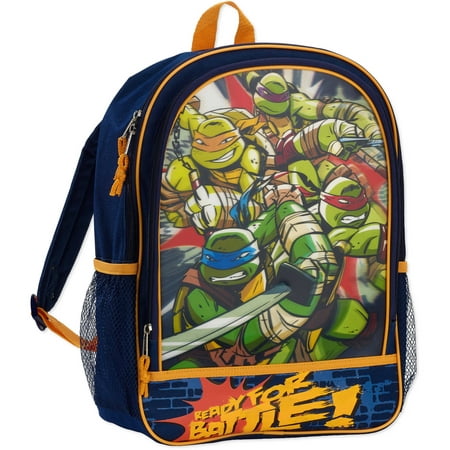 Teenage Mutant Ninja Turtles - Nickelodeon 16&amp;#39;&amp;#39; 3D Front Pocket Kids Backpack
