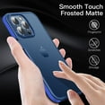thumbnail image 4 of Casus Frosted Matte Silicone Frame Shockproof Case for Apple iPhone 14 Pro Max - Blue, 4 of 7