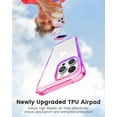 thumbnail image 5 of for iPhone 14 Pro Case Clear, [ Grade Protection] [Not Yellowing] Shockproof Phone Case for Apple iPhone 14 Pro 2022 - Purple Pink, 5 of 14