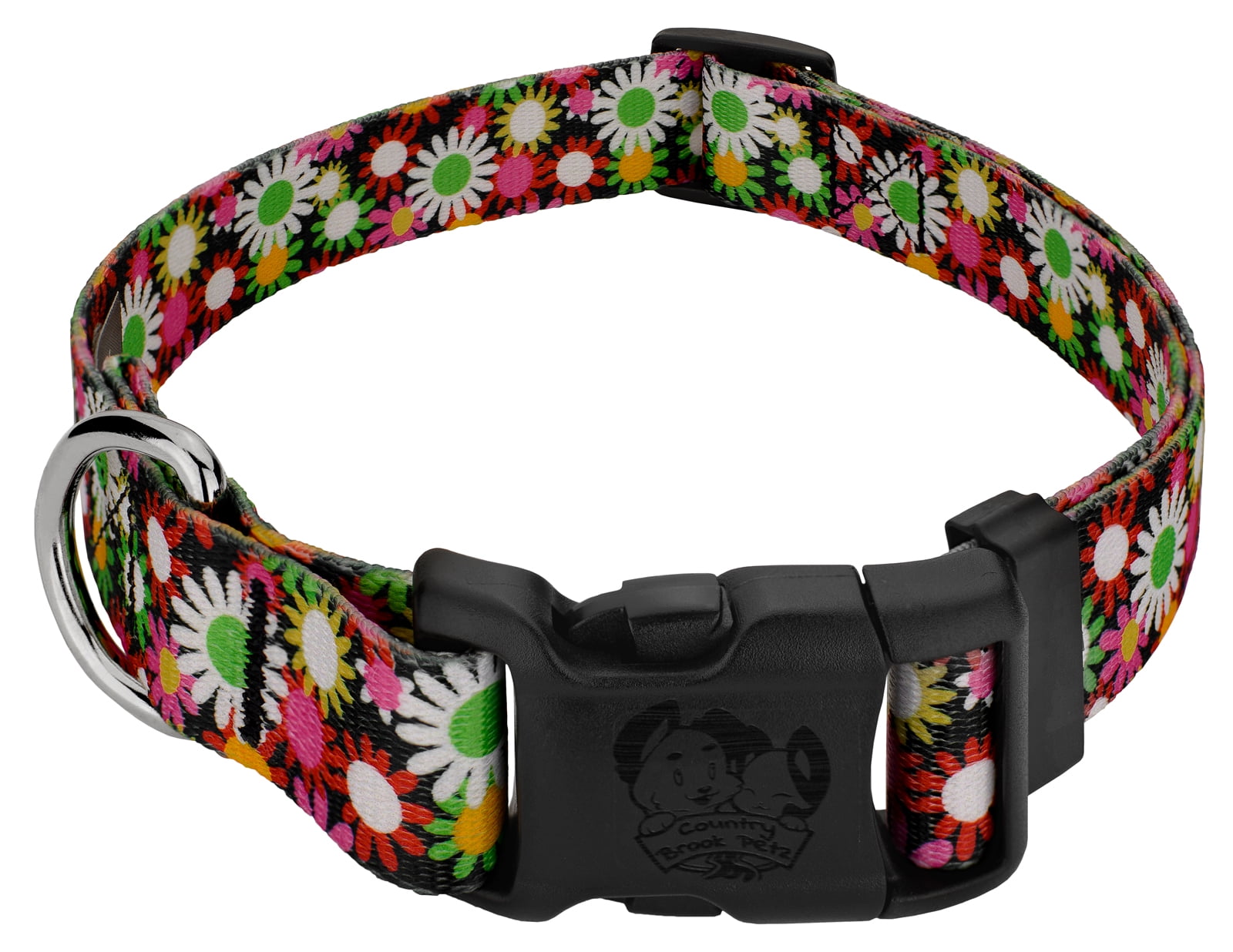 Country Brook Petz® Deluxe Daisy Fields Dog Collar Made In The U.S.A
