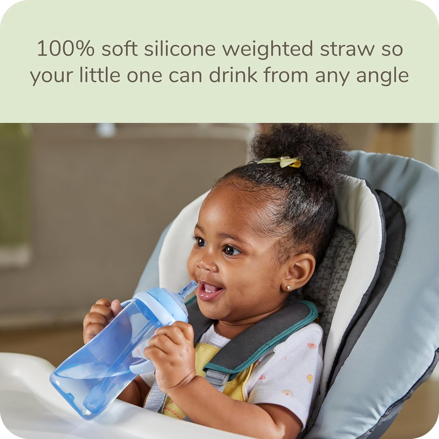 Learner Straw Cup 10oz - Toddler Cup with Soft Straw for Easy Drinking Suitable for Ages 8 Months and Up
