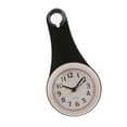 thumbnail image 1 of Reloj de pared analógico redondo de 4'' para baño, resistente a la ducha y con ventosa. Negro, 1 of 9