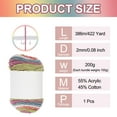 thumbnail image 2 of 1Pcs 211 Yard Acrylic Yarn for Crocheting, Beige,Orange,Green,Blue,Rose Red, 2 of 6