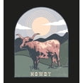 thumbnail image 2 of Western Howdy Cow Adult Black Long Sleeve Hoodie-Medium, 2 of 6
