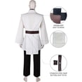 thumbnail image 4 of Adults Knight Costume Men's Tunic Hooded Robe Outfits Halloween Robe Hooded Uniform Full Set, 4 of 6
