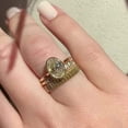 thumbnail image 2 of Oval Cut Moissanite Engagement Gold Ring,Solitaire Diamond Ring,Hidden Halo Anniversary Ring,Women Gift Ring, 2 of 4