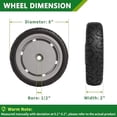 thumbnail image 2 of 2Pack Lawn mower Rear Wheels Gear Assembly Replacement for Toro 107-3709 8 inch wheels, 2 of 7