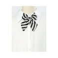 thumbnail image 5 of INSPIRE CHIC Women's Pre-Tied Adjustable Bowknot Striped Uniform Bowtie 4.33" x 5.51" Black White, 5 of 5