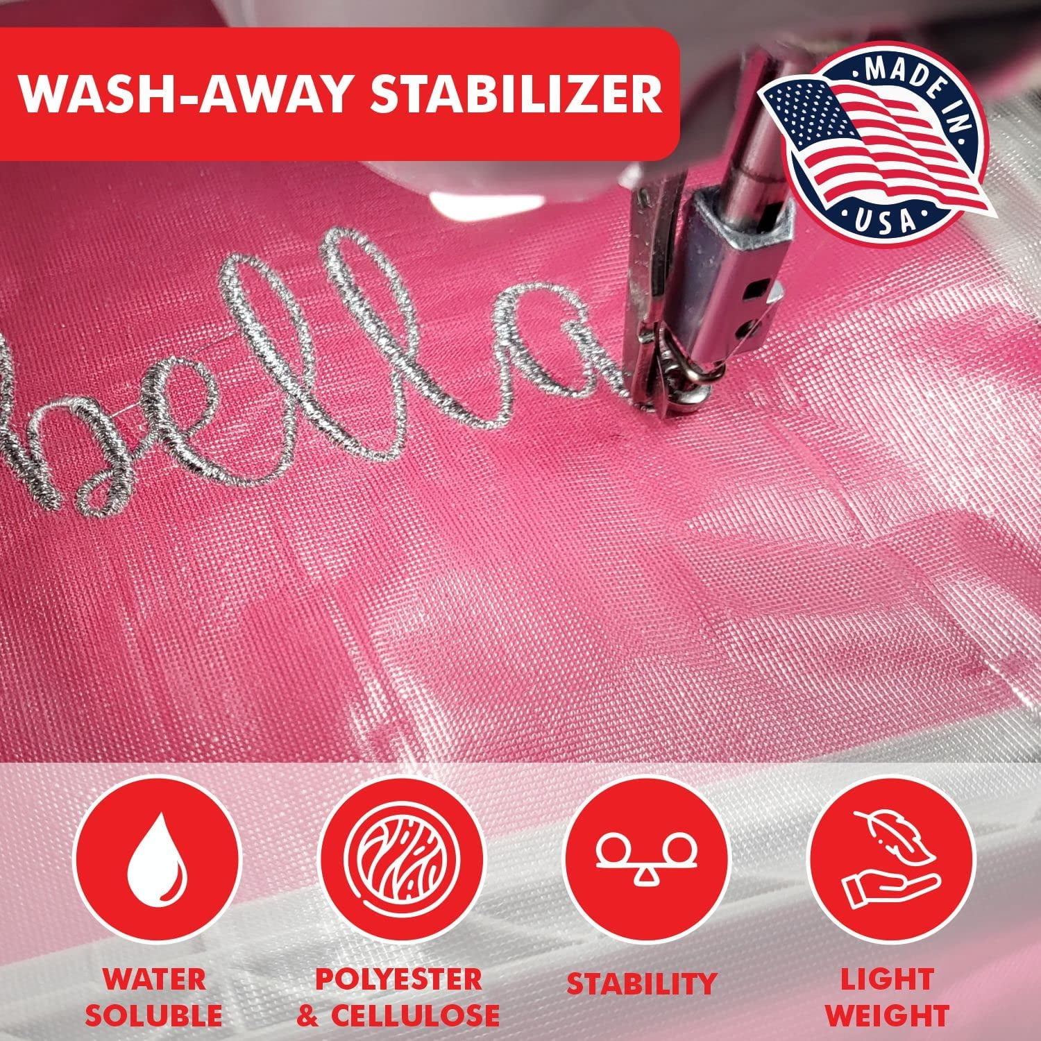 Wash Away Embroidery Stabilizer SF090 30cm*10Y
