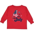 thumbnail image 3 of Inktastic 4th of July with Striped Stars Boys or Girls Long Sleeve Toddler T-Shirt, 3 of 5