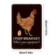 thumbnail image 2 of Hierro Vintage Placa de metal Pollos Pintura rectangular Arte de la pared Decoración de la barra 20x30cm, 2 of 9