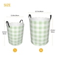 thumbnail image 4 of Uemuo Green Checkboard Pattern Circular Laundry Hamper Basket with handles,Collapsible laundry basket,Large capacity laundry hamper,Laundry Organizer-, 4 of 8