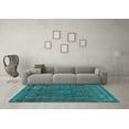 thumbnail image 3 of Ahgly Company Indoor Rectangle Abstract Light Blue Modern Area Rugs, 7' x 9', 3 of 4