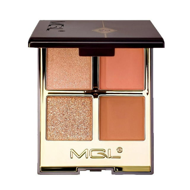 Matte Eyeshadow Palette, Waterproof Quad Eye Makeup Palette, Natural Four-Color Long-Lasting Eyeshadow Kit, Highly Pigmented & Blendable for Beginners & Professionals