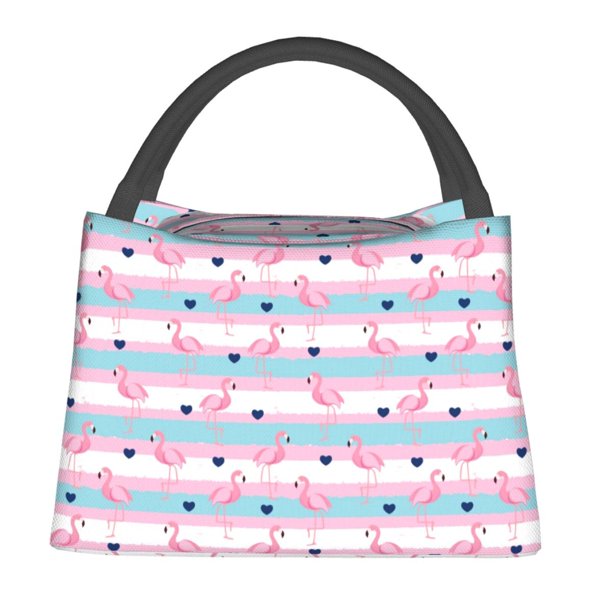 Fotbe Flamingo1 Bolsa Térmica Portátil con Estampado, Bolsa de Entrega de Alimentos Aislada, Bolsa Reutilizable de Gran Capacidad para Comidas y Supermercado