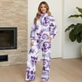 thumbnail image 4 of Uorisanigo Women's 2 Piece Outfits Fall Drawstring Pullover Sweatsuits Butterfly Tie Dye Oversized Hoodies Wide Leg Sweatpants Tracksuits Matching Sets Mock Neck Jogging Suit Lounge Wear, 4 of 8